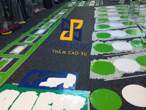 Cung cấp - thi công Thảm cao su EPDM, vẽ thiết kế trên thảm theo yêu cầu  – Gofit Gò Vấp iên hệ: 0898 080 320