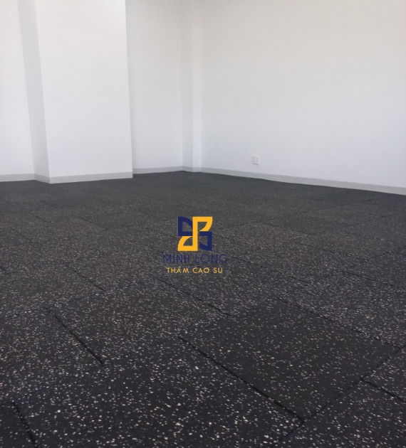 Gạch cao su mặt hạt EPDM chấm trắng dày 15mm